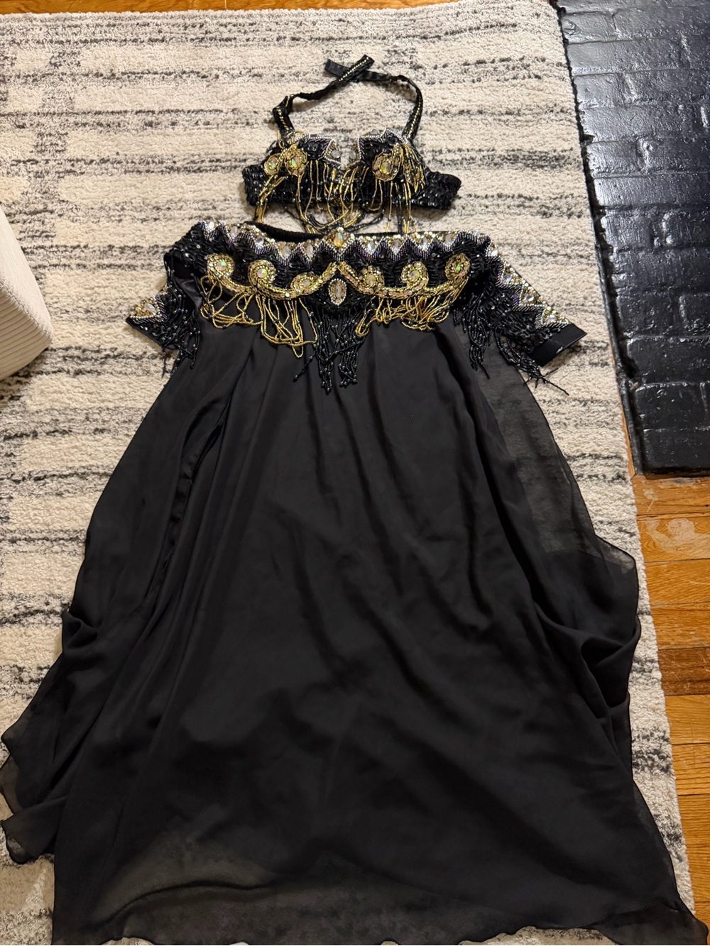 Black Beaded Belly Dancer/ Cleopatra Costume